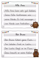 Vorschau - Aufgabenkarten - Abschreibtexte Tiere mit Lineatur - Druckschrift - Seite 1