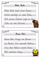 Vorschau - Aufgabenkarten - Abschreibtexte Tiere mit Lineatur - Druckschrift - Seite 2