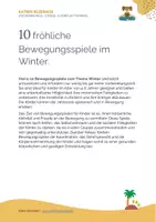 Vorschau - Stundenentwürfe - 10 fröhliche Bewegungsspiele - Im Winter - Seite 1