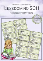 Vorschau - Spiele - Lesedomino Wörter mit sch differenziert FREEBIE - Deckblatt