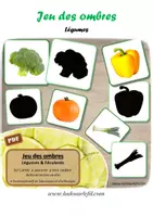 Aperçu - Apprentissages en autonomie - Jeu des ombres - Légumes et Féculents - Page de couverture