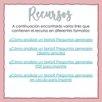 Vista previa - Tarjetas / Manipulativos - ¿Cómo analizar un texto? Preguntas generales - página 2