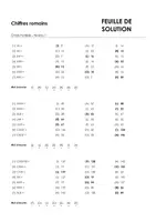 Aperçu - Feuilles d'exercices - Chiffres romains - Choix multiple #12#S - Page 1
