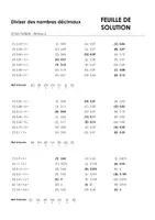 Aperçu - Feuilles d'exercices - Diviser des nombres décimaux - Choix multiple #14#D - Page 3
