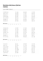 Aperçu - Feuilles d'exercices - Nombres décimaux (tâches mixtes) - choic multiple #31#D - Page 2