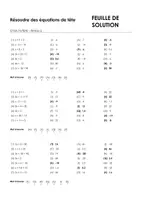 Aperçu - Feuilles d'exercices - Résoudre des équations de tête - choic multiple #32#T - Page 3