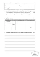 Vorschau - Test - Leistungskontrolle Säuren - Chemie Klasse 9 - Seite 1