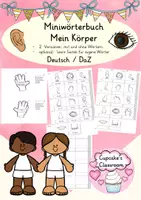 Vorschau - Arbeitsblätter - Deutsch/ DaZ / SU - Mein Körper - Miniwörterbuch (Leporello), Sprachförderung, Freiarbeit - Deckblatt