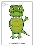 Vista previa - Manualidades / Dibujos para colorear - BUILDS SAVANNA CROCODILE ANIMALS COLOR CUT CRAFT - página 3