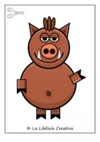 Vista previa - Manualidades / Dibujos para colorear - BUILDS SAVANNA WILD PIG CUT COLOR CRAFT ANIMALS PUZZLE - página 3