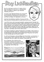 Vorschau - Arbeitsblätter - Roy Lichtenstein Steckbrief & Weitermalbilder - Pop Art im Kunstunterricht - Seite 3