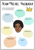 Vorschau - Arbeitsblätter - Jean-Michel Basquiat - Künstler Steckbrief & Weitermalbilder für den Kunstunterricht - Seite 2
