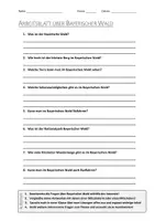Vorschau - Arbeitsblätter - Lernposter + AB mit Fragen zum Thema "Bayerischer Wald" + Lösungsblatt + Infografik - Seite 1