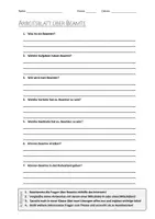 Vorschau - Arbeitsblätter - AB mit Fragen zum Thema "Beamter" + Lösungsblatt - Deckblatt