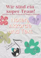 Vorschau - Arbeitsblätter - Wir sind ein super Team! Noten, Text und Akkorde - Deckblatt