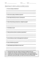 Vorschau - Arbeitsblätter - Lernposter + AB mit Fragen zum Thema "Ludwig van Beethoven" + Lösungsblatt + Mindmap + Infografiken - Seite 1