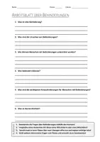 Vorschau - Arbeitsblätter - Lernposter + AB mit Fragen zum Thema "Behinderung" + Lösungsblatt + Mindmap + Infografik - Seite 1
