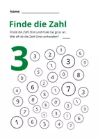 Vorschau - Arbeitsblätter - Zahlen erkennen und zählen lernen - 1. Klasse - Seite 3