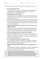 Vorschau - Arbeitsblätter - AB mit Fragen zum Thema "Bengalische Sprache" + Lösungsblatt - Seite 1