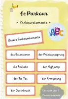 Vorschau - Poster - Le Parkour : Parkourelemente - Deckblatt