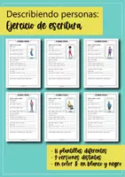 Vista previa - Hojas de trabajo - Describiendo Personas: ejercicio de escritura (Español) - página 2