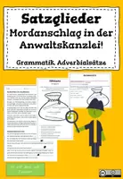 Vorschau - Stundenentwürfe - Adverbialsätze spielerisch mit Krimigeschichte entdecken - Deckblatt