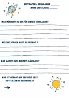 Vorschau - Arbeitsblätter - Zeitkapsel Schuljahresbeginn - Deckblatt
