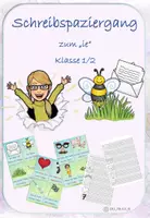 Vorschau - Arbeitsblätter - Schreibspaziergang zum ie in Druckschift/Silbenschrift - Deckblatt