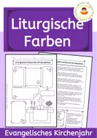 Vorschau - Arbeitsblätter - Liturgische Farben im evangelischen Kirchenjahr - Paket - Seite 3
