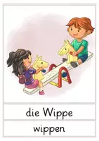 Vorschau - Bildkarten - Spielplatz Bildkarten Deutsch DAZ - Nomen und Verben - Seite 2