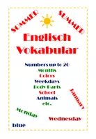 Vorschau - Arbeitsblätter - Englisch Grundwortschatz - Vokabeln lernen - Sommerferien - Deckblatt