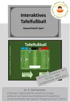 Vorschau - Präsentationen/Tafelbilder - Interaktives Tafelfußball - auch für Onlineunterricht - Deckblatt