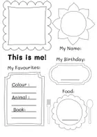 Vista previa - Hojas de trabajo - This is me! Worksheet | Introducing Myself - Portada