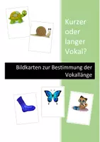 Vorschau - Stationenlernen - Vokallänge Bildkartenset - Seite 1