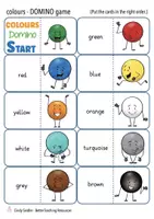 Aperçu - Jeux - colors American English domino game / jeu Anglais - Page 1