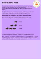 Vorschau - Arbeitsblätter - Knobeln & Kleben: Mose - Sudoku - Seite 1