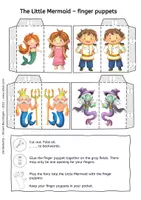 Vorschau - Mal- und Bastelvorlagen - Finger puppets: The Little Mermaid - Seite 2