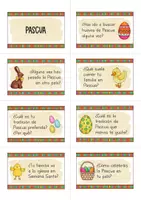 Vista previa - Tarjetas / Manipulativos - Pascua: tarjetas de conversación (español / ELE) - página 1