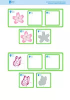 Vista previa - Tarjetas / Manipulativos - Sombras y dibujos de primavera - página 1