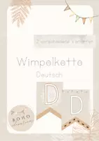 Vorschau - Poster - Wimpelkette Deutsch im Boho-Stil - Deckblatt
