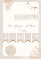 Vorschau - Poster - Wimpelkette Mathe im Boho-Stil - Deckblatt