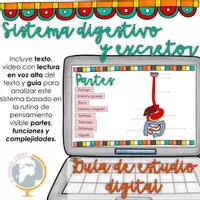 Vista previa - Hojas de trabajo - El sistema digestivo excretor guía analizar sus partes, funciones y complejidad - Portada