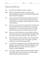 Vorschau - Arbeitsblätter - Arbeitsblätter mit Dialog zum Thema "Berlin" - Deckblatt
