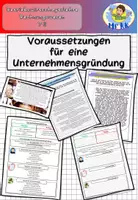 Vorschau - Stundenentwürfe - Voraussetzungen für eine Unternehmensgründung BwR 7 II Lehrplan Plus - Deckblatt