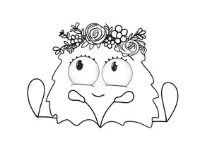 Vorschau - Mal- und Bastelvorlagen - Knuffies „Flower Knuffie“ Cliparts - Seite 3