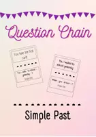 Vorschau - Aufgabenkarten - Question Chain - Simple Past - Deckblatt