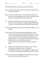 Vorschau - Arbeitsblätter - Lernplakat + Arbeitsblätter mit Dialog zum Thema "christliches Osterfest" + Mindmap + Infografik - Seite 1