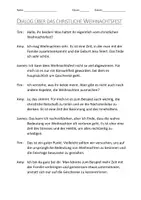 Vorschau - Arbeitsblätter - Arbeitsblätter mit Dialog zum Thema "christliches Weihnachtsfest" - Deckblatt
