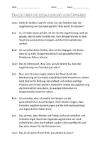 Vorschau - Arbeitsblätter - Arbeitsblätter mit Dialog zum Thema "Legalisierung von Cannabis" - Deckblatt