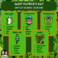 Vista previa - Juegos / Gamificación - SAINT PATRICK'S DAY - Don't say the words! Game (Colour) - Portada